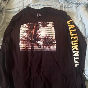 California Graphic Long Sleeve Shirt - Black